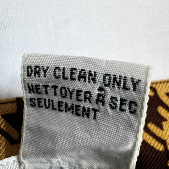 Talbots Classic Silk Wrap Skirt - Bridle Motif & Houndstooth black & tan- Size 8 - Picture 6 of 8